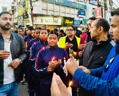 रांची में पुलवामा शहीदों की याद में कैंडल मार्च, NCC कैडेटों ने दी श्रद्धांजलि