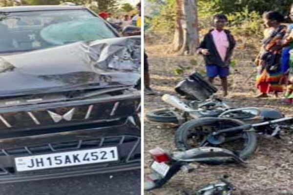 गिरिडीह: कार व बाइक की टक्कर में युवक की मौत