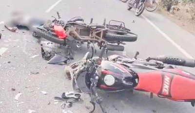 चतरा में भीषण सड़क हादसा: हाइवा की चपेट में आए 2 बाइक सवार, दोनों की मौत, महिला गंभीर