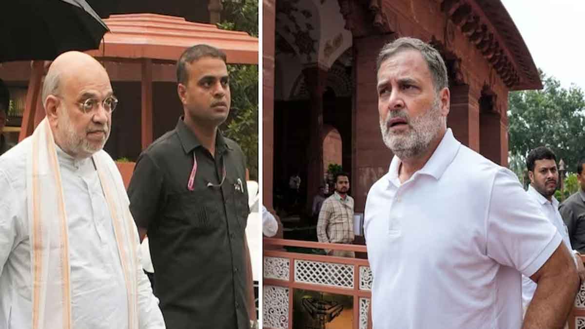 अमित शाह नो मोर्चा संभाला, कहा, लापता नहीं हूं, हर मुद्दे पर चर्चा को तैयार, राहुल ने कहा, लेक्चर नहीं सुनना, इस्तीफा दो