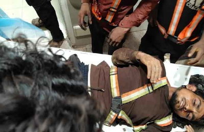 मानगो फ्लाईओवर निर्माण के दौरान बड़ा हादसा, मजदूर घायल, एमजीएम अस्पताल में इलाज जारी