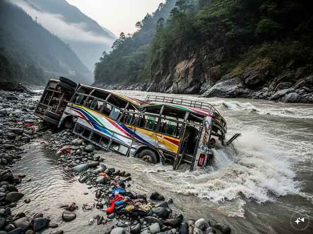 नेपाल :  पोखरा से काठमांडू जा रही बस नदी में गिरी, 18 यात्रियों की मौत, 27 घायल