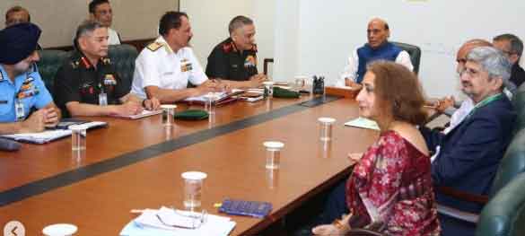 पश्चिम एशिया संकट पर रक्षा मंत्री ने सुरक्षा समीक्षा बैठक की, CDS, तीनों सेना प्रमुख शामिल हुए