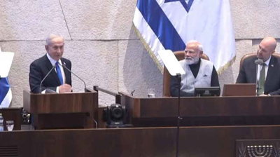 इजरायल की संसद Knesset में  मोदी...मोदी के नारे लगे, नेतन्याहू ने कहा, मोदी दोस्त से ज्यादा भाई जैसे