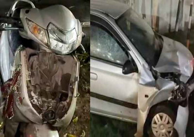 बिष्टुपुर पोस्ट ऑफिस के पास तेज रफ्तार अल्टो ने एक स्कूटी और कार को मारी टक्कर, दो घायल