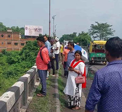 दामोदर नदी में छलांग लगाने वाली महिला का नहीं मिला शव  दूसरे दिन सर्च आपरेशन जारी
