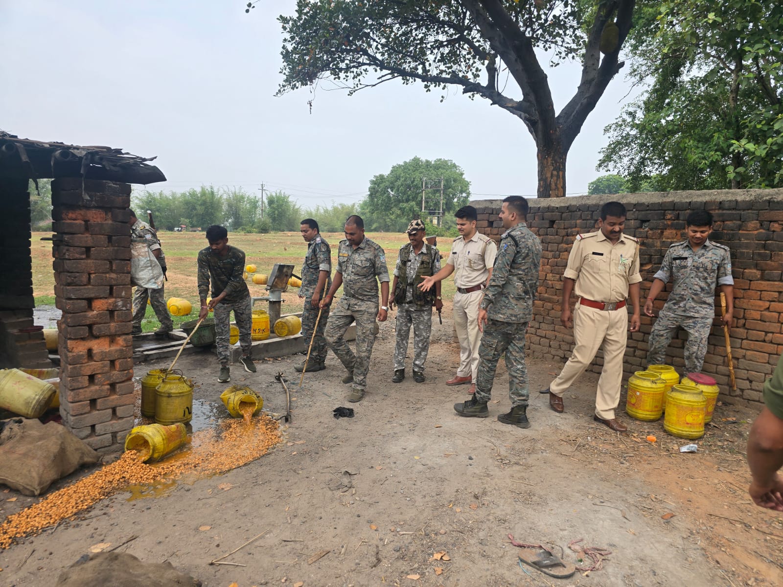 Giridih News : अवैध शराब कारोबार के खिलाफ बड़ी कार्रवाई, 9 क्विंटल जावा महुआ व 400 लीटर शराब नष्ट