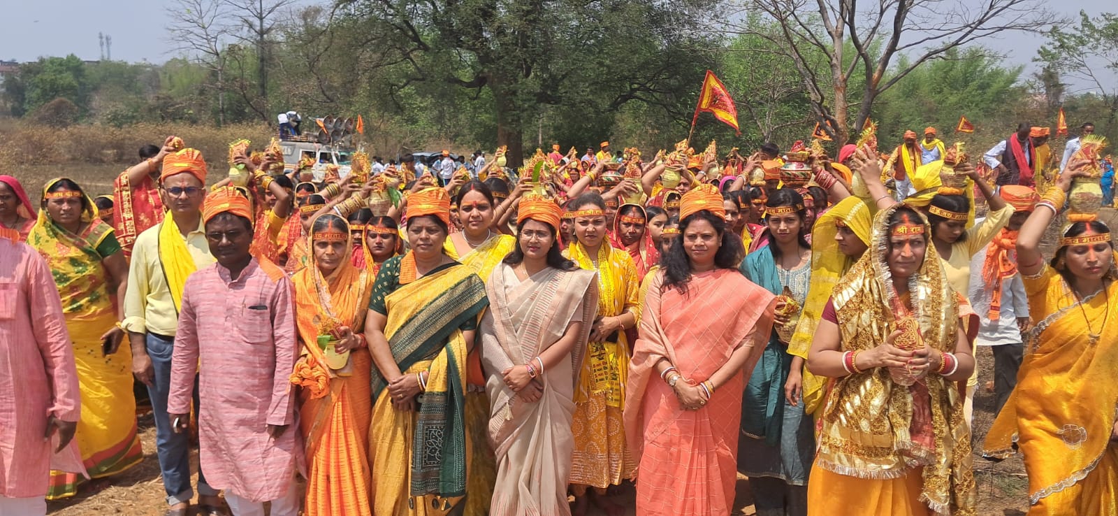 रामगढ़ः कलशयात्रा के साथ नौ दिवसीय रुद्र महायज्ञ शुरू