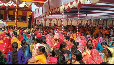 पलामूः श्रीरामचरितमानस महायज्ञ में राम विवाह की झांकी देख भाव विभोर हुए श्रद्धालु