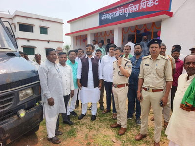 देवघरः जसीडीह के कोकहराजोरी में पुलिस चौकी का उद्घाटन