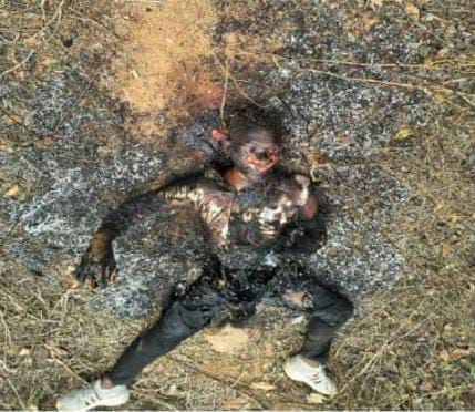 पलामूः विश्रामपुर में झाड़ियों में मिला अधजला शव, पहचान में जुटी पुलिस