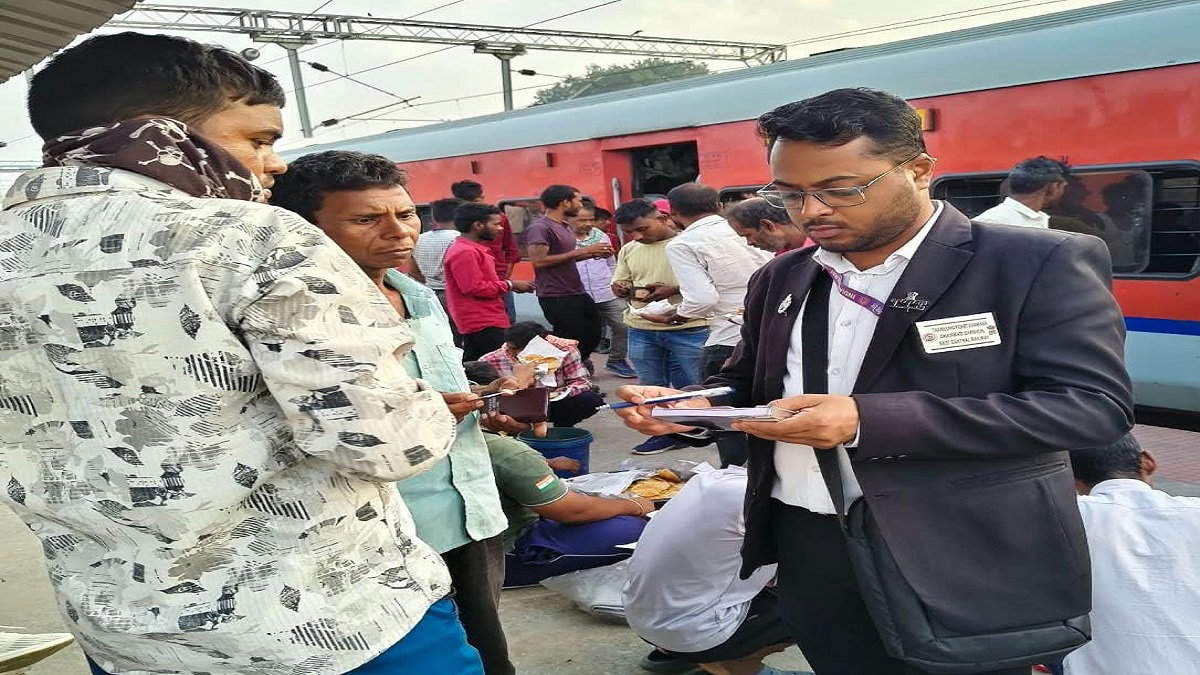 Ticket checking on trains