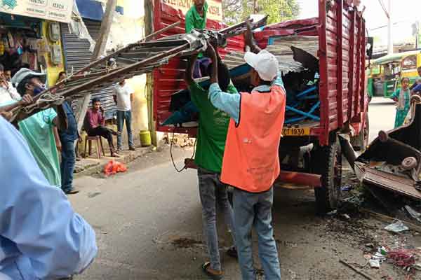 रांची के कई इलाकों में चला अतिक्रमण हटाओ अभियान, निगम ने जब्त किए ठेले
