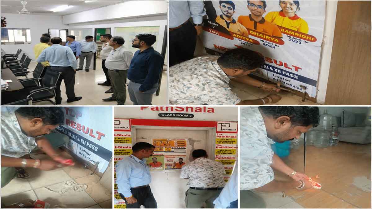 रांची नगर निगम की बड़ी कार्रवाई, हरिओम टावर के 5 कोचिंग संस्थान सील
