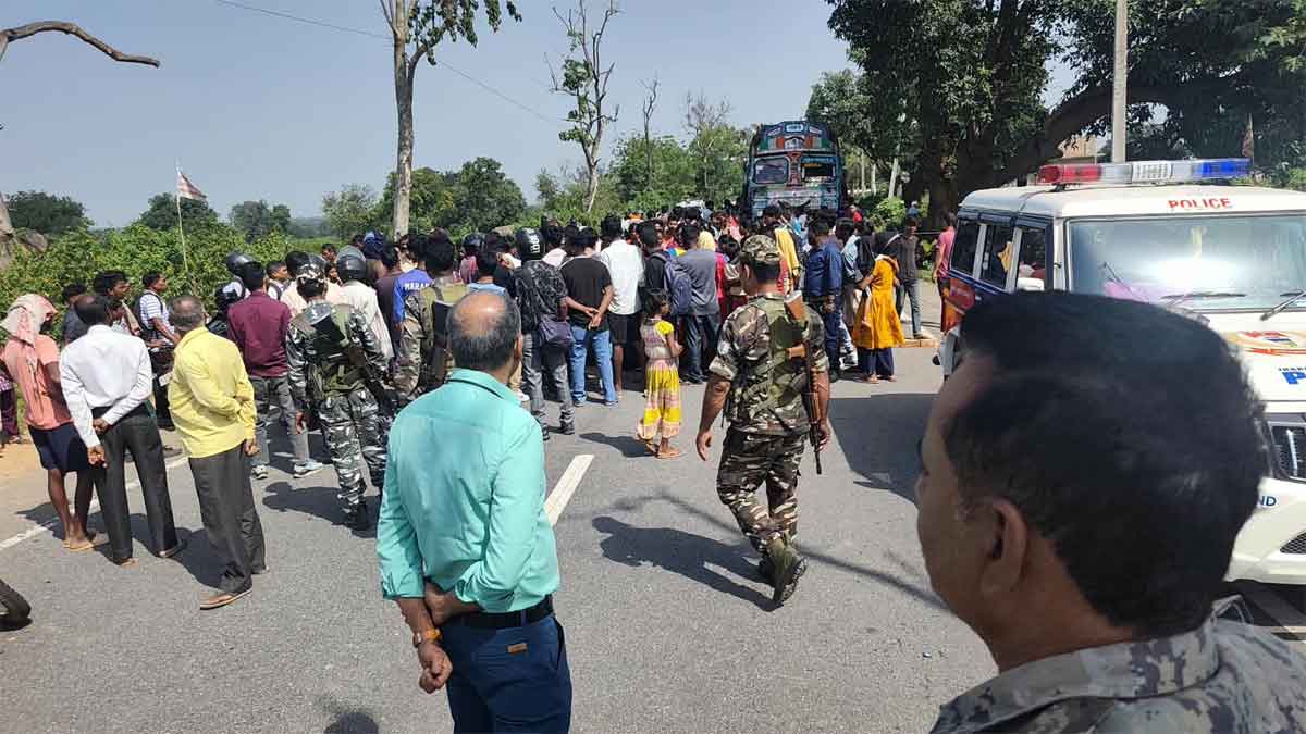 road blocked protest