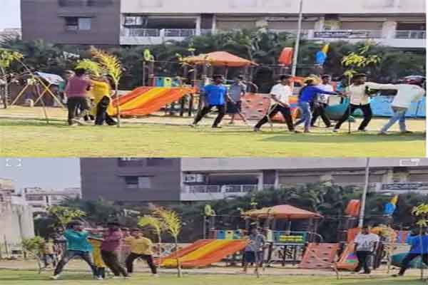 शहर में खुलेआम गुंडागर्दी: पार्क में बैठे युवक-युवती की पिटाई, तमाशबीन बनी रही पुलिस