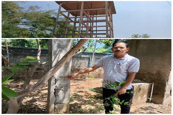 पोटका: जलमीनार का 3 पिलर जर्जर, अनहोनी को दे रहा निमंत्रण