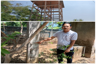 पोटका: जलमीनार का 3 पिलर जर्जर, अनहोनी को दे रहा निमंत्रण