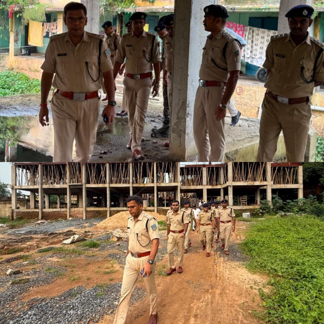 Dhanbad News: धनबाद पुलिस केंद्र में बन रहे महिला बैरक का SSP ने किया निरीक्षण