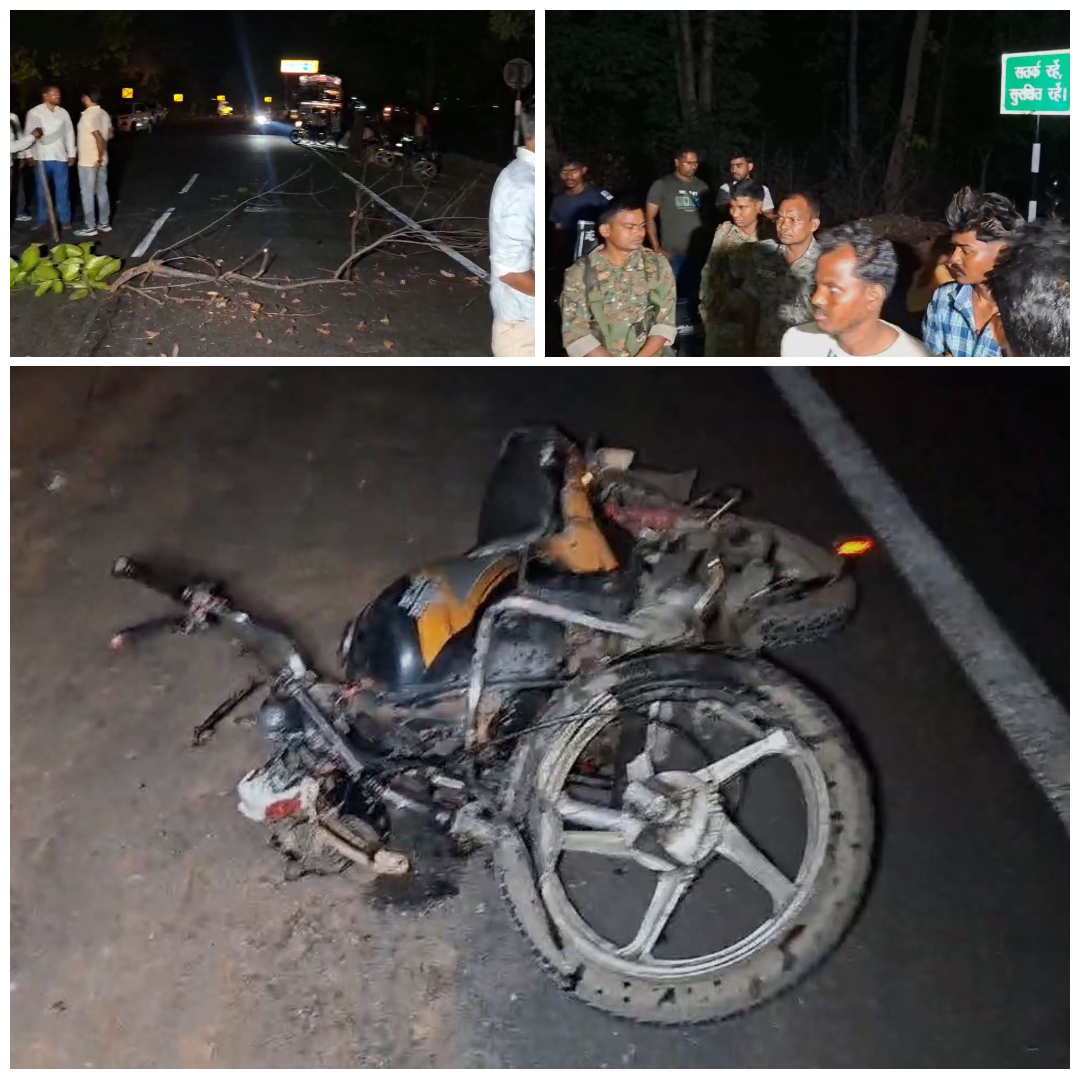 चतरा: टेलर ने NTPC कर्मी को रौंदा, मौके पर हुई मौत, NH-22 जाम, मुआवजे की मांग