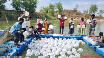 Simdega News: केलाघाघ जलाशय से बदल रही जिंदगी, प्रॉन पालन ने जनजातीय परिवार बन रहे आत्मनिर्भर