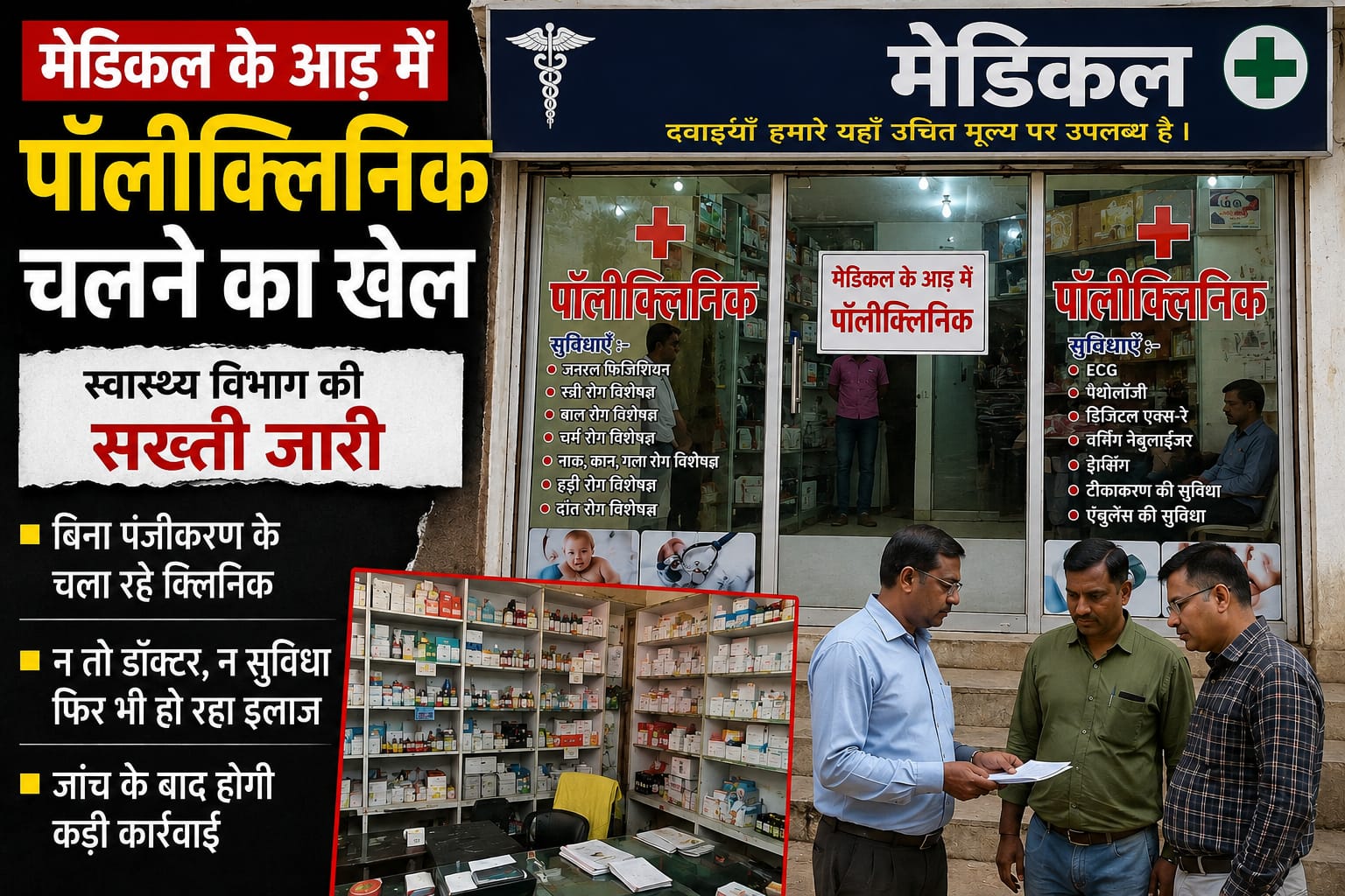 Jamtara News: जामताड़ा जिले में दवा दुकान की आड़ में चल रहे पॉलीक्लिनिक पर होगी कार्रवाई- सिविल सर्जन