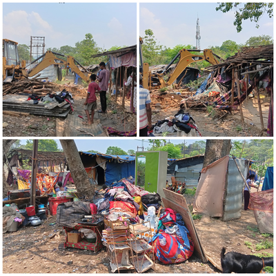 Chaibasa News: चक्रधरपुर के रेलवे क्षेत्र गैंग खोली में अतिक्रमण पर चला बुलडोजर