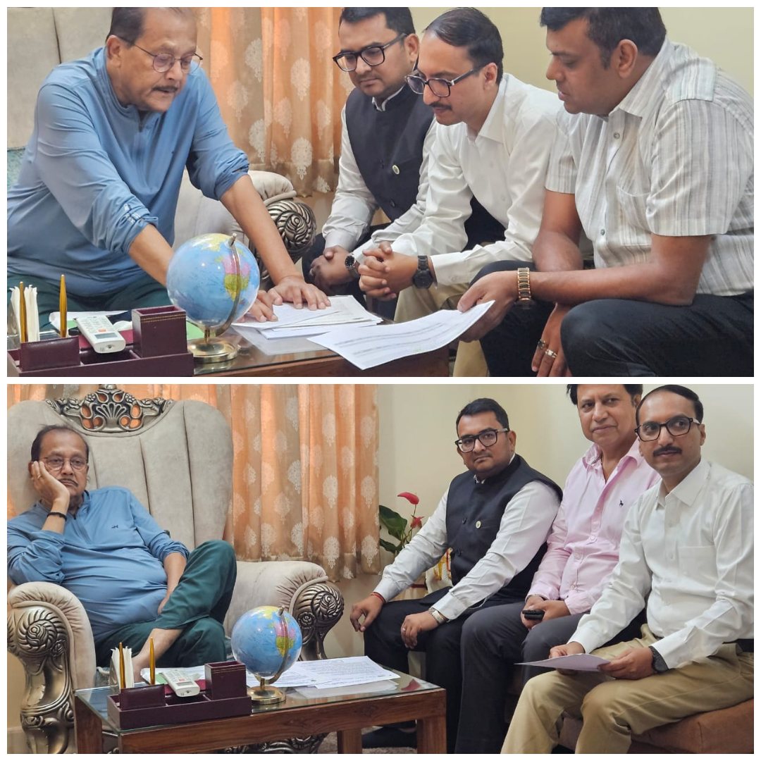 क्रशर व्यवसायियों की समस्याओं को लेकर चैंबर प्रतिनिधिमंडल ने वित्त मंत्री से की मुलाकात