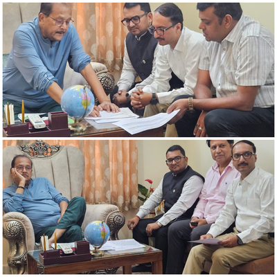 क्रशर व्यवसायियों की समस्याओं को लेकर चैंबर प्रतिनिधिमंडल ने वित्त मंत्री से की मुलाकात