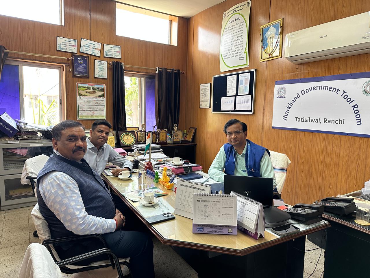 रांची: चैंबर व गवर्नमेंट टूल रूम के बीच हुई बैठक, उद्योगों की जरूरतों के अनुरूप ट्रेनिंग पर जोर