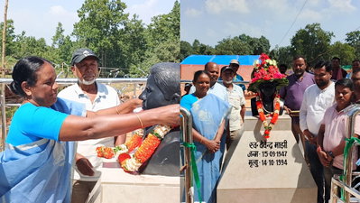 Chaibasa News: टेन्ड्राउली में शहीद देवेंद्र माझी की प्रतिमा का अनावरण, सांसद जोबा माझी ने दी श्रद्धांजलि