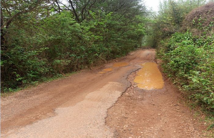बहरागोड़ा: तालाब में तब्दील हुई झरिया-बांकदह मुख्य सड़क,  राहगीर बेहाल