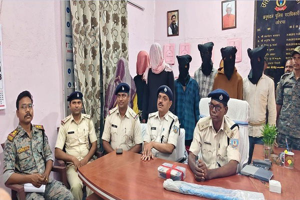 खूंटी में हाईटेंशन बिजली तार चोरी का भंडाफोड़, 7 आरोपी रंगे हाथ गिरफ्तार