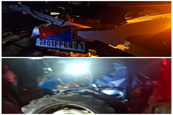 रांची: ठाकुरगांव में कार व ट्रैक्टर में भिड़ंत, 4 लोग घायल, दोनों वाहन क्षतिग्रस्त