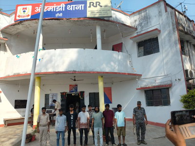 रांची के ओरमांझी से 14.9 ग्राम ब्राउन शुगर के साथ छह तस्कर गिरफ्तार