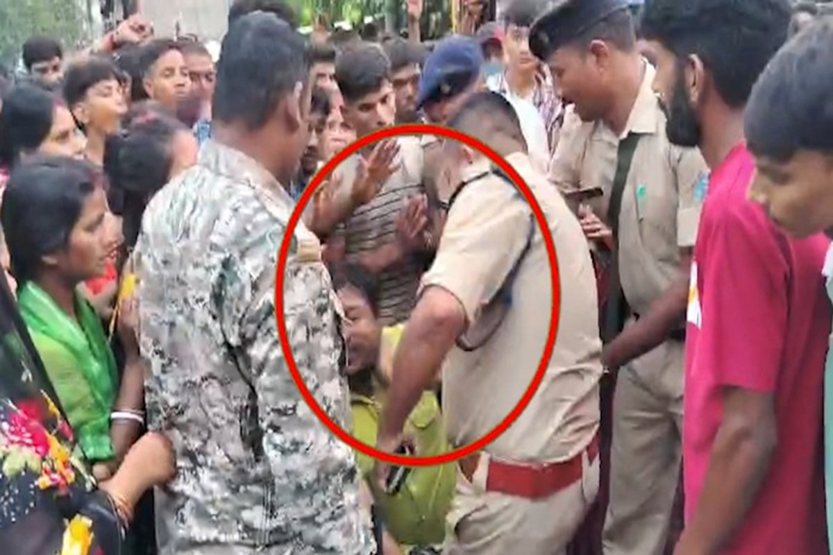 Jamshedpur : सड़क जाम के दौरान DSP का युवक को थप्पड़ मारने का वीडियो वायरल, कार्यशैली पर उठे सवाल