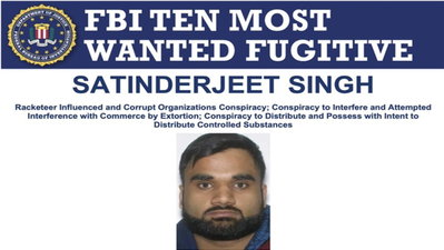 गोल्डी बराड़ FBI की टॉप-10 मोस्ट वॉन्टेड लिस्ट में शामिल, सूचना देने वाले को 9.5 करोड़ का इनाम