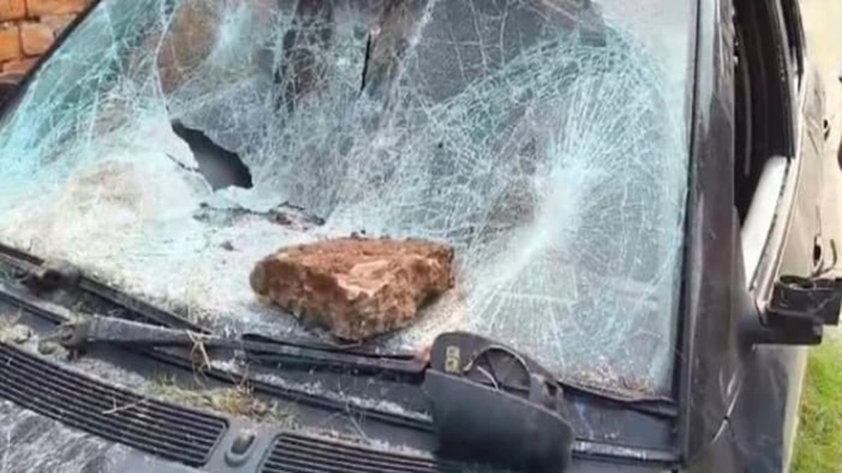 Smashed car windows