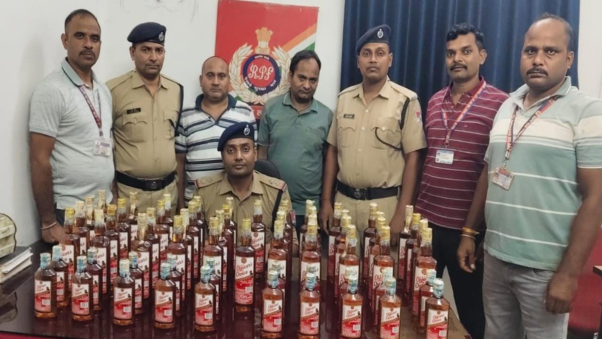 Liquor seized on train