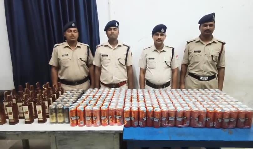Liquor seize from train