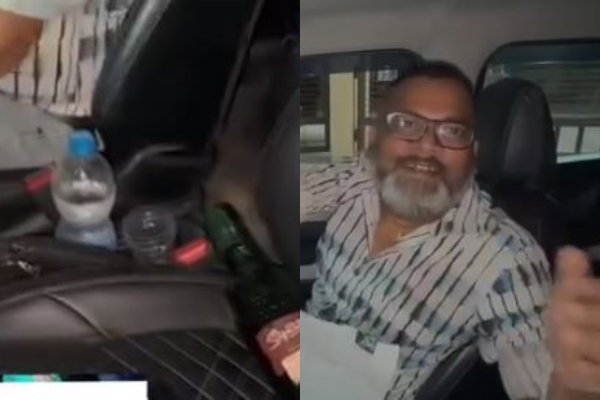 10 हजार का चालान कटने से भड़का शख्स, SSP ऑफिस के बाहर शराब पीकर बनाया वायरल वीडियो