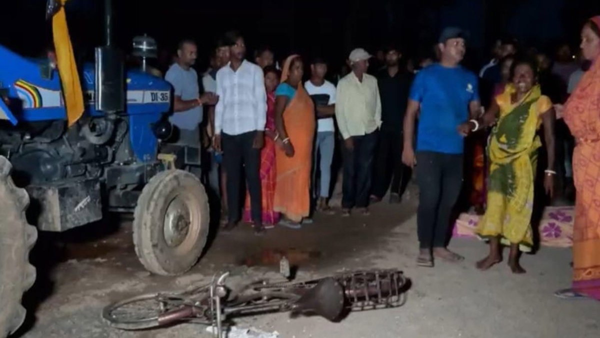 tractor hit a bicycle