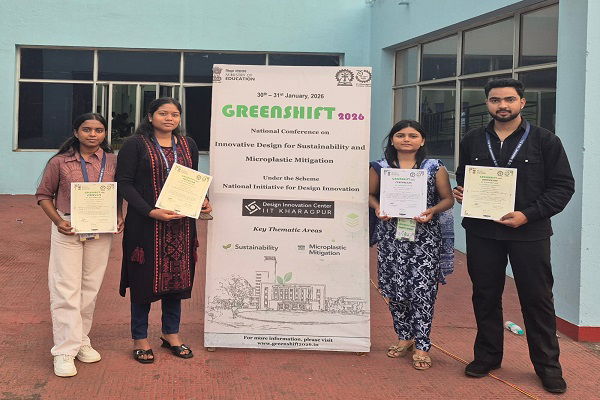 IIT खड़गपुर के राष्ट्रीय सम्मेलन ‘GreenShift 26’ में मारवाड़ी कॉलेज के छात्रों का शानदार प्रदर्शन