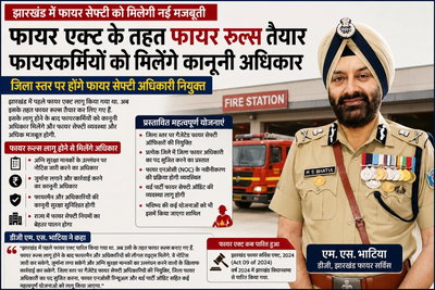 झारखंड में लागू होंगे फायर रूल्स , कर्मियों को मिलेंगे कानूनी अधिकार, फायर सेफ्टी अफसर की होगी नियुक्त