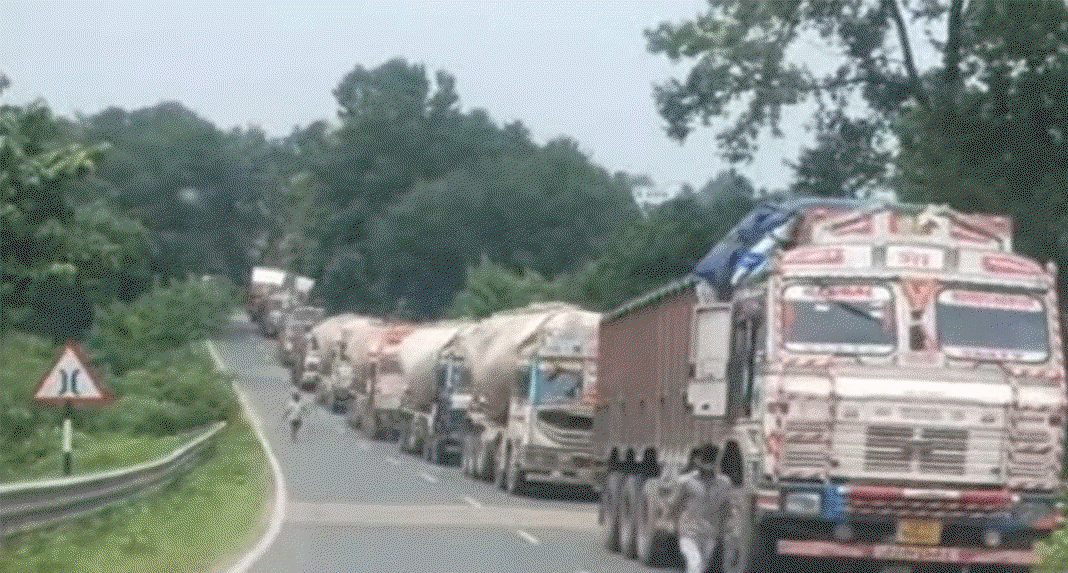 Massive traffic jam