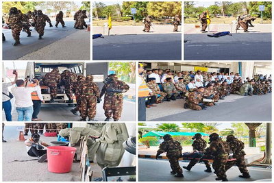 रांची एयरपोर्ट पर NDRF ने किया CBRN आपदा से निपटने का अभ्यास