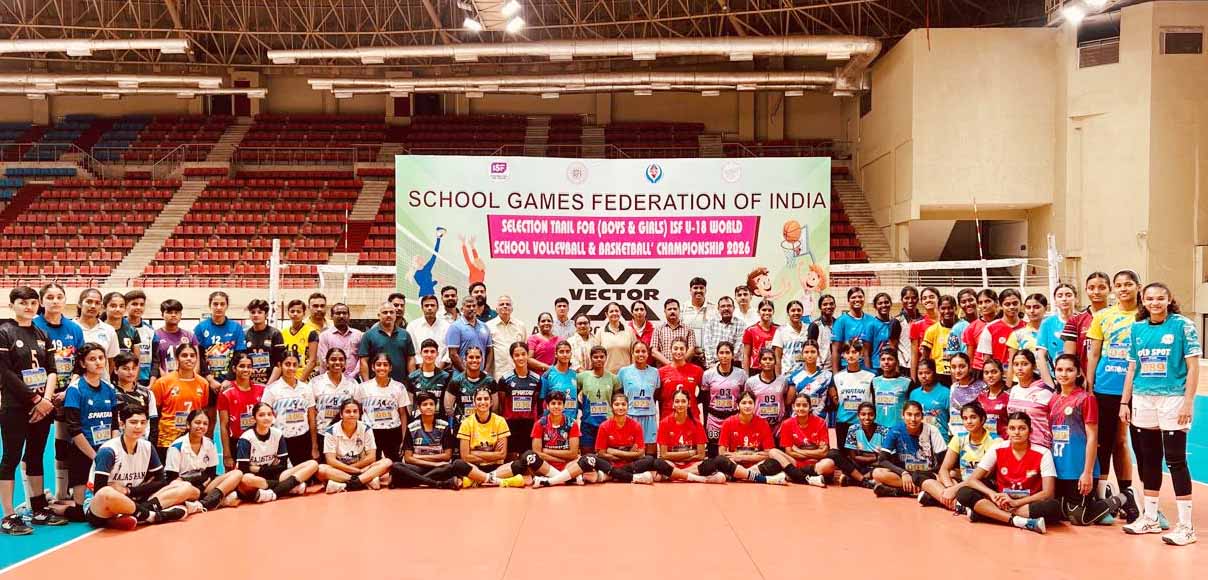 रांची: वर्ल्ड स्कूल वॉलीबॉल चैंपियनशिप अंडर-18 के लिए बालिका वर्ग का चयन ट्रायल शुरू