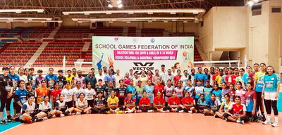 रांची: वर्ल्ड स्कूल वॉलीबॉल चैंपियनशिप अंडर-18 के लिए बालिका वर्ग का चयन ट्रायल शुरू