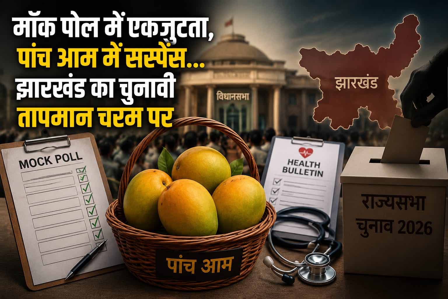 मॉक पोल में एकजुटता, पांच आम में सस्पेंस... झारखंड का चुनावी तापमान चरम पर