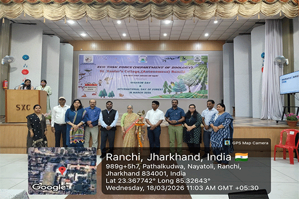 सेंट जेवियर्स कॉलेज में ‘विश्व गौरैया दिवस’ व ‘अंतरराष्ट्रीय वन दिवस’ पर जागरूकता कार्यक्रम आयोजित